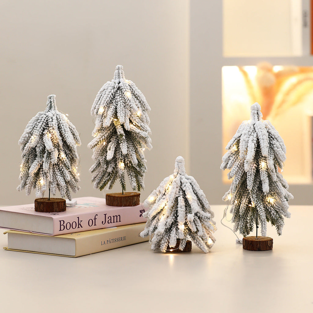 Illuminated Miniature Christmas Tree Decorations Yeouu