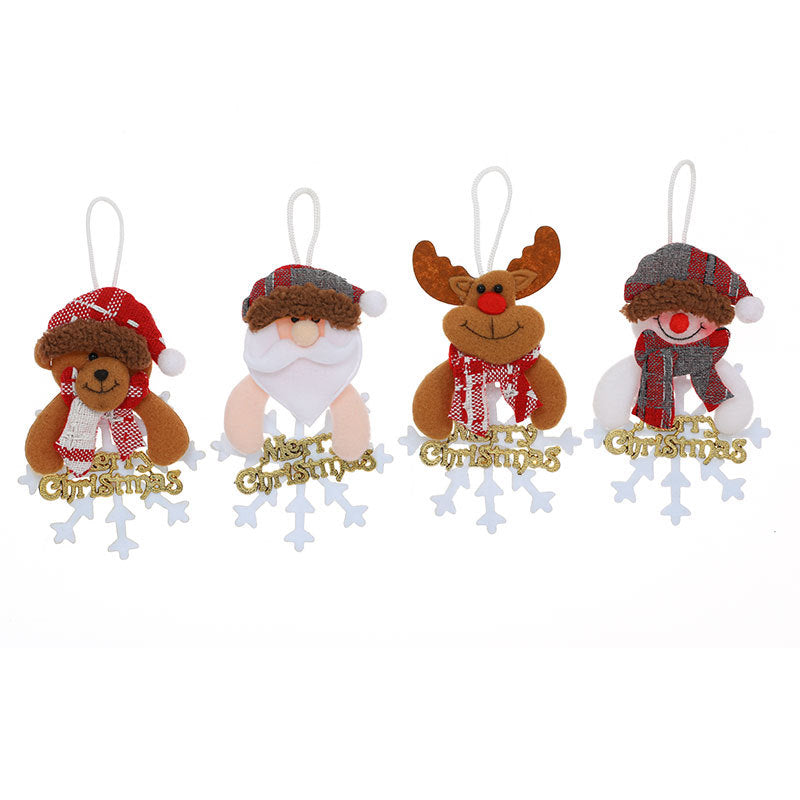 Plush Snowman Holiday Ornament Yeouu