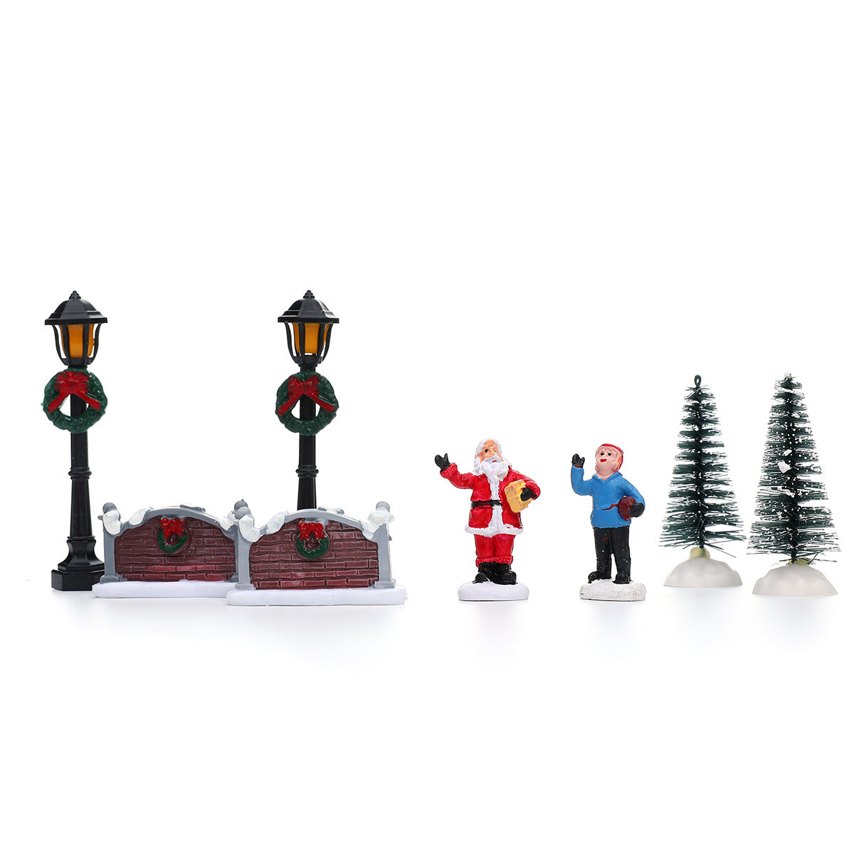 Miniature Christmas Scene Figurine Set Yeouu