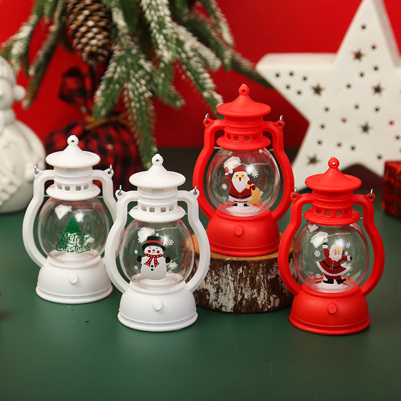 Decorative Christmas lantern with Santa Claus motif Yeouu
