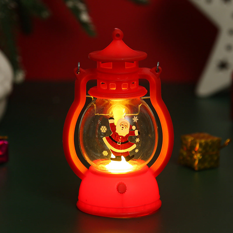 Decorative Christmas lantern with Santa Claus motif Yeouu