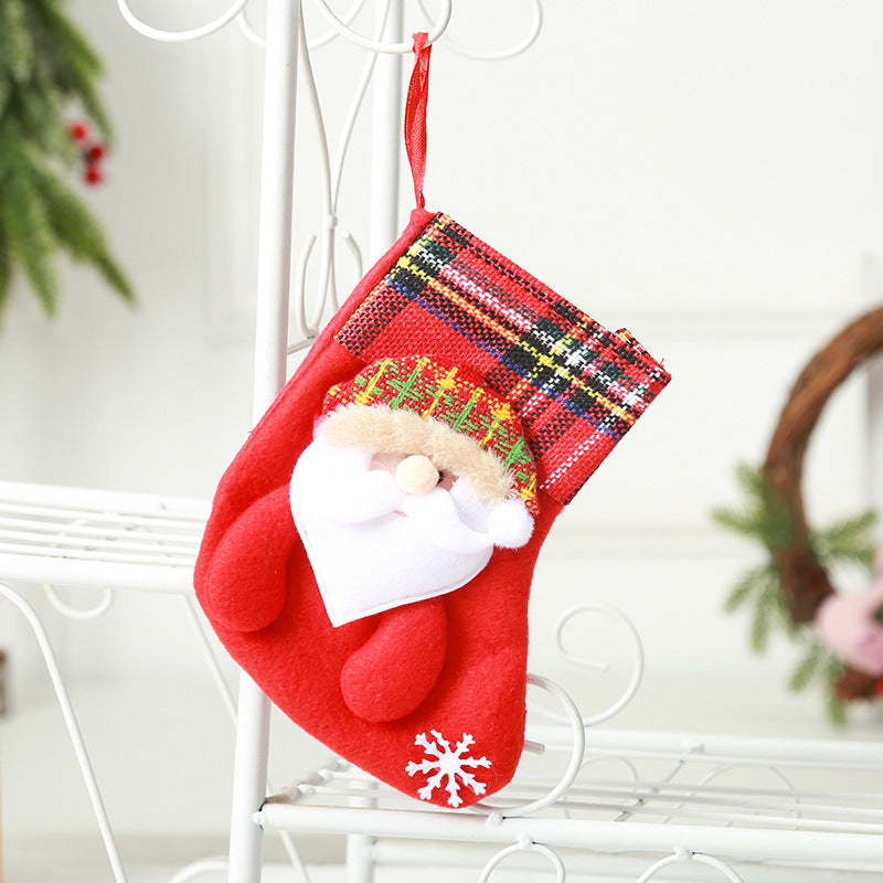 Festive Christmas stocking with reindeer motif Yeouu