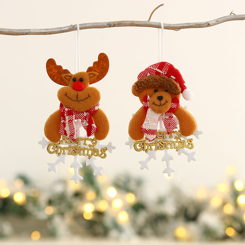 Plush Snowman Holiday Ornament Yeouu