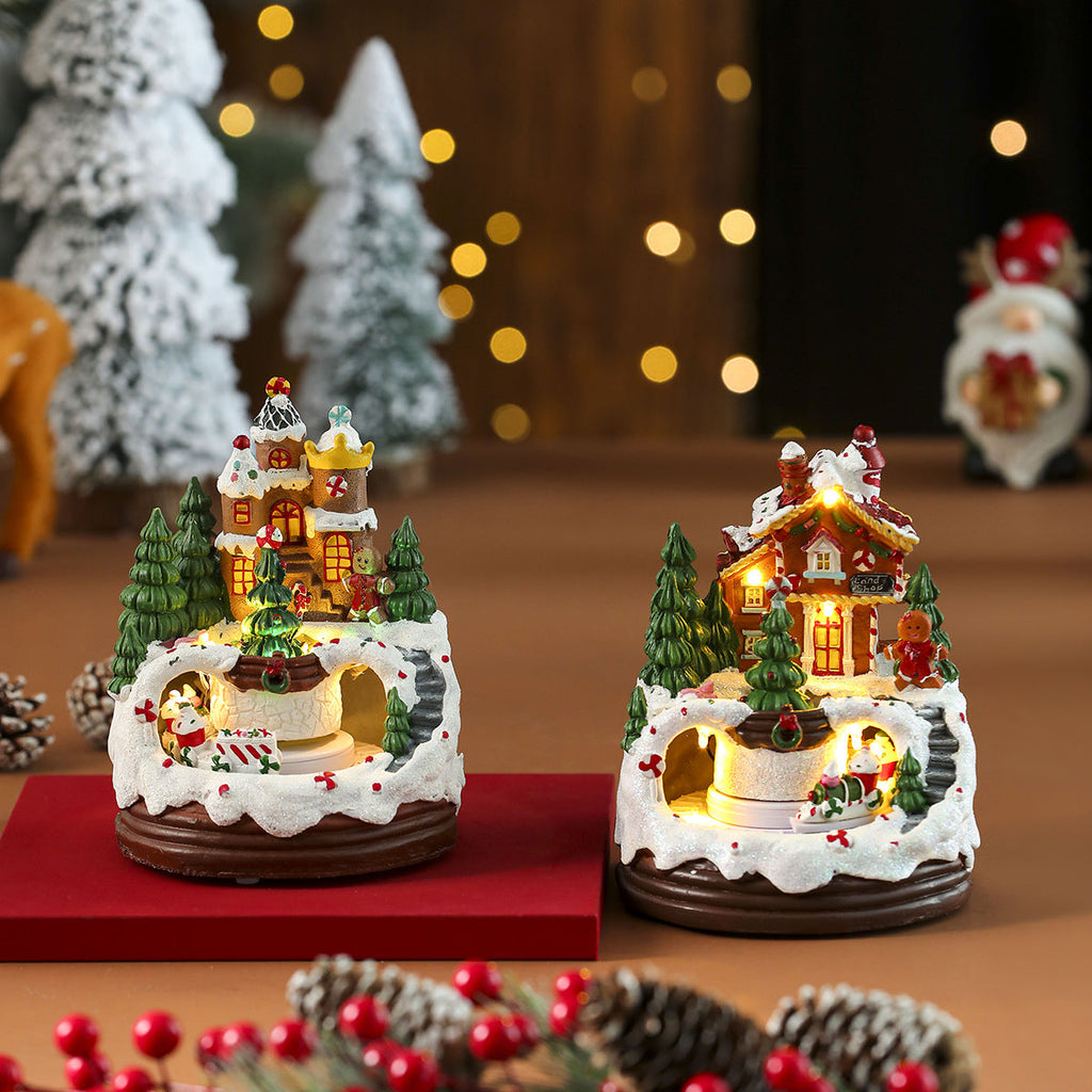 Decorative LED Christmas Village Figurine Yeouu