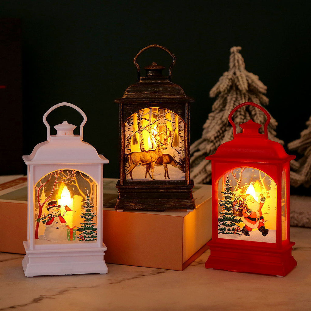 Nostalgic Christmas lantern with Santa motif Yeouu