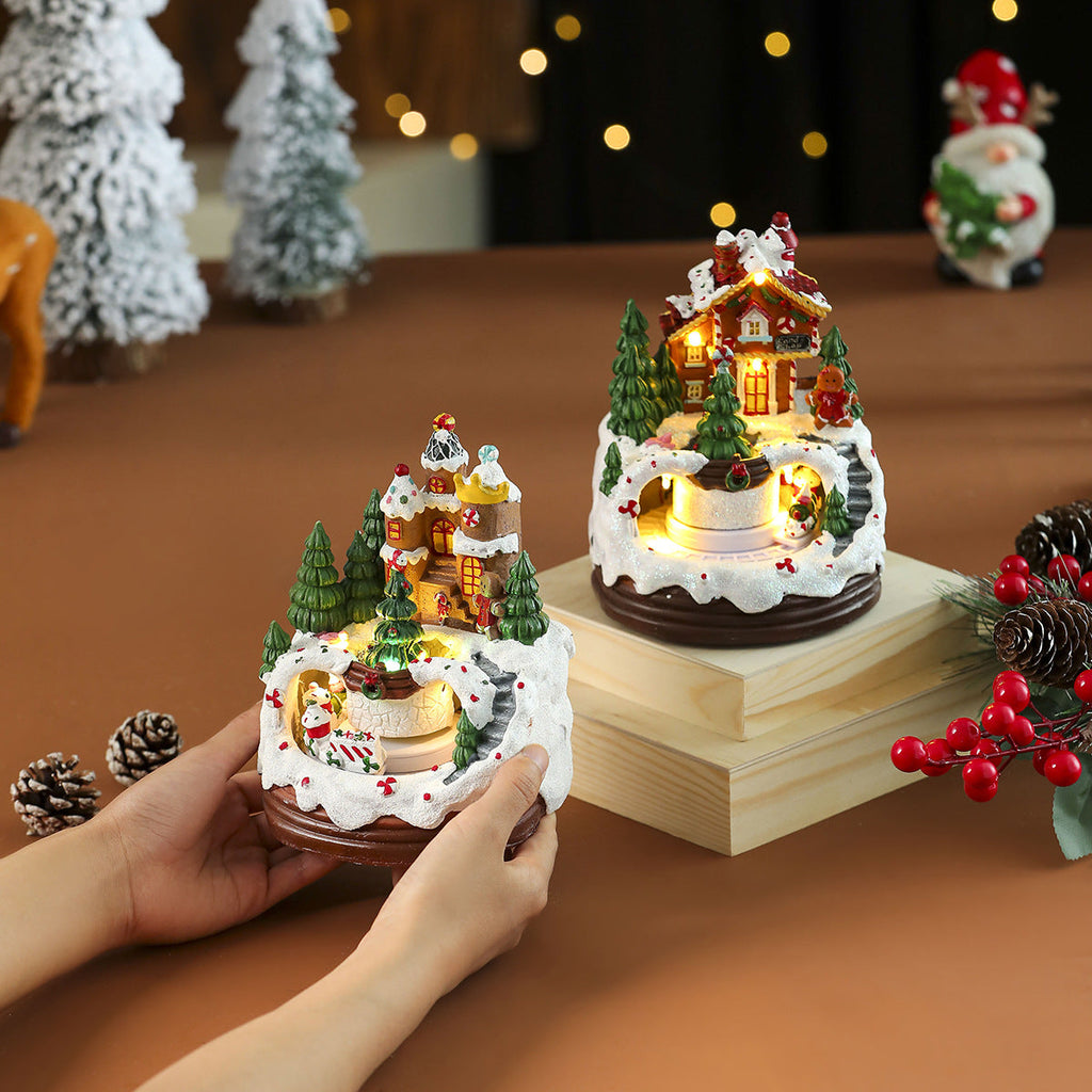 Decorative LED Christmas Village Figurine Yeouu