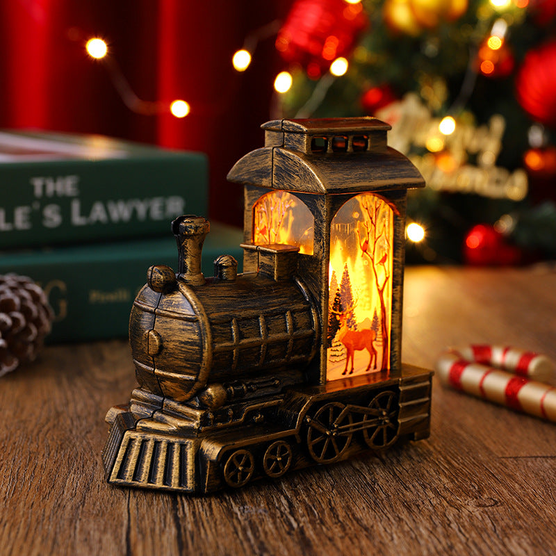 Nostalgic Christmas Train Lantern Yeouu