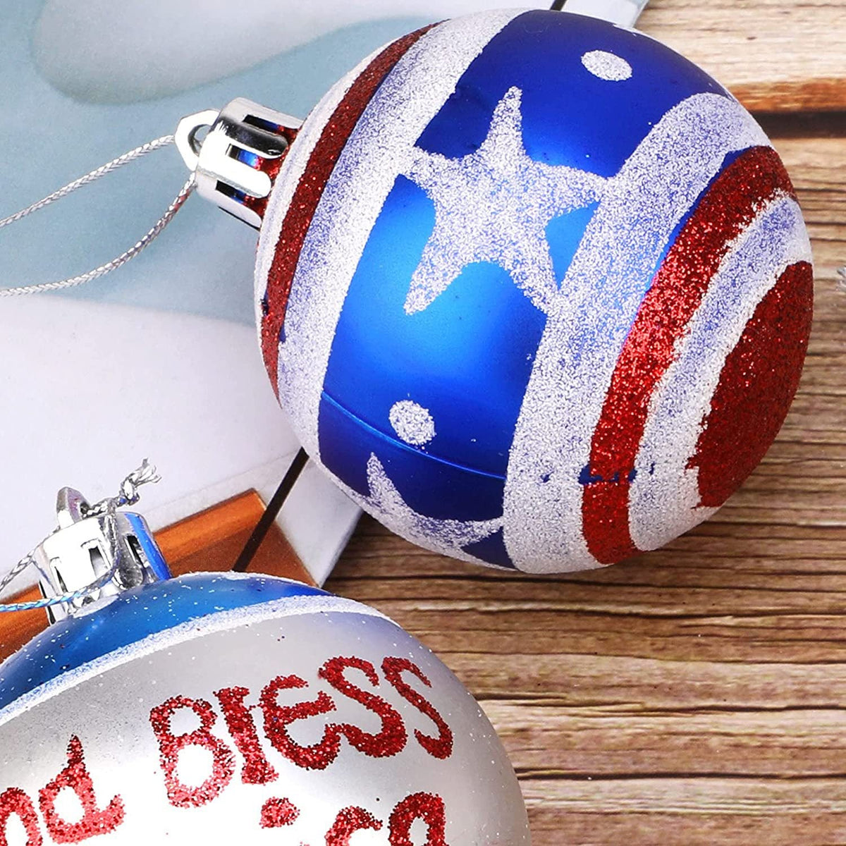 Unisex nan festive Christmas bauble set with star and text design Yeouu