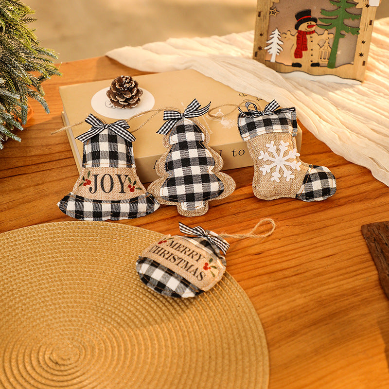 Decorative Christmas tree ornaments in rustic look Yeouu
