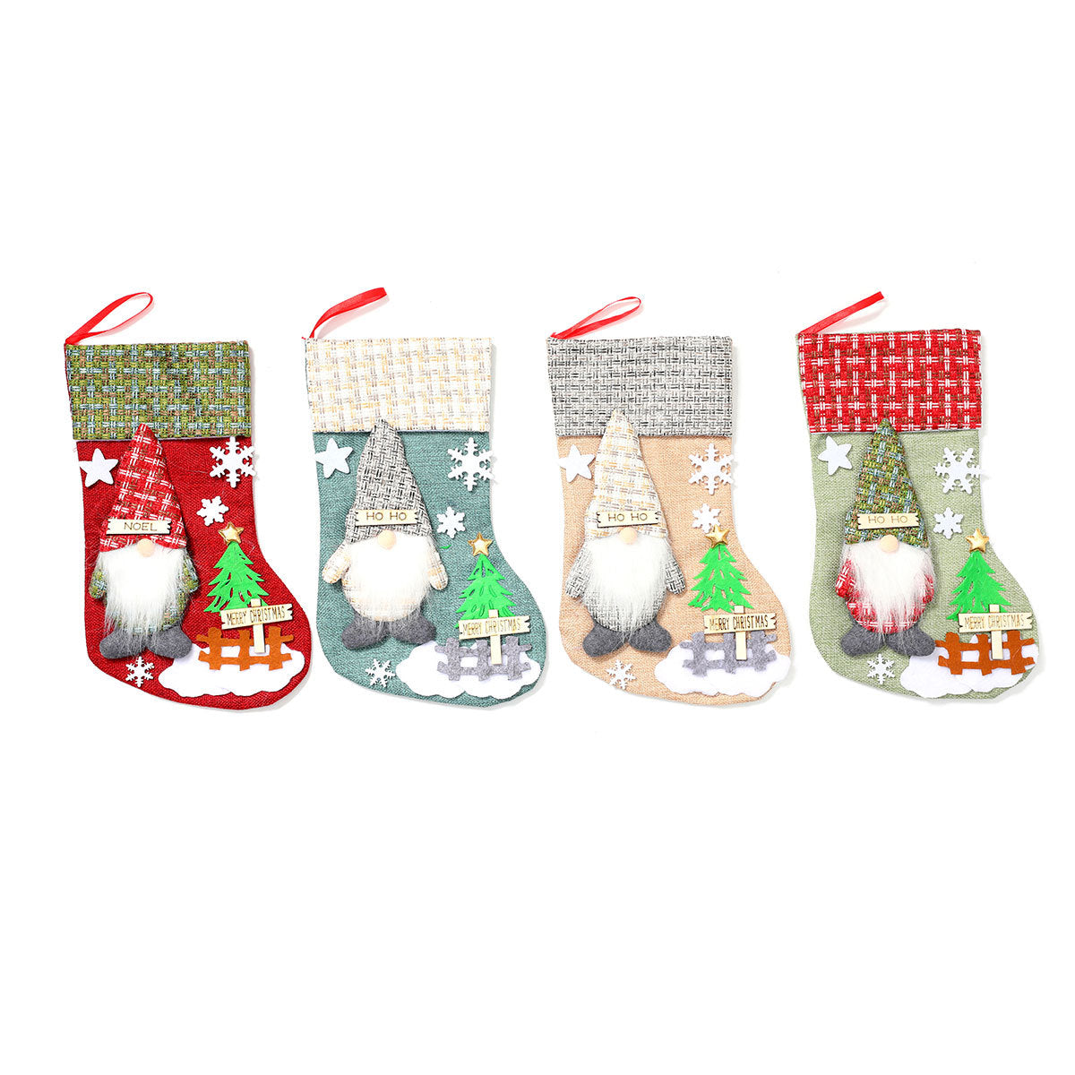 Decorative Holiday Gnome Stocking Yeouu