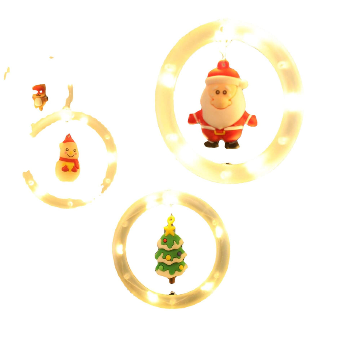 Yeouu | Christmas Circle Doll Hanging Decoration 10 LED USB String Lights