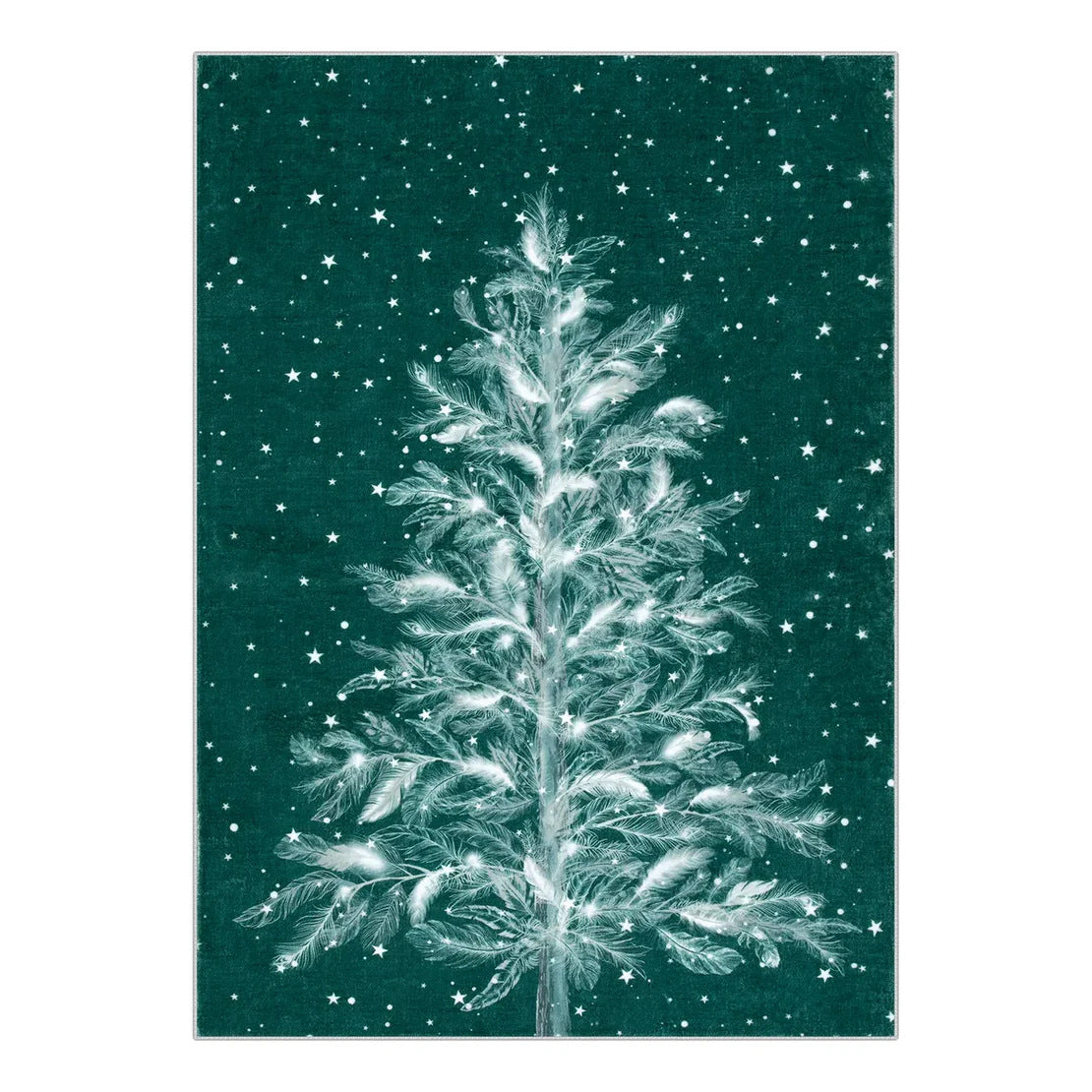 Yeouu | Christmas Rug - Crystal Velvet Living Room Bedroom Non-Slip And Stain-Resistant Rug
