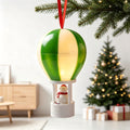 Christmas decoration hot air balloon with snowman