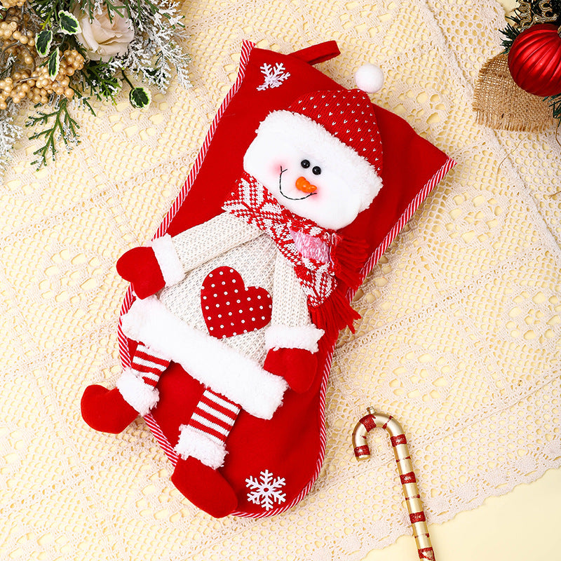 Festive Snowman Christmas Stocking Yeouu