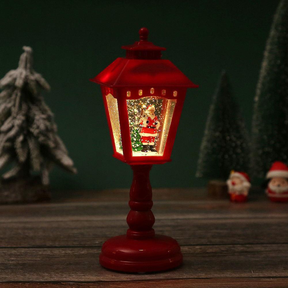 Nostalgic Christmas lantern with Santa figure Yeouu