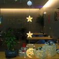 Yeouu | Christmas 3pcs LED Light Star Hanging Tree Sucker Window Ornaments