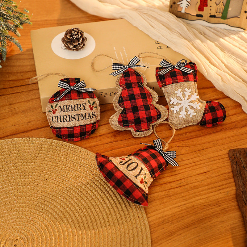 Decorative Christmas tree ornaments in rustic look Yeouu