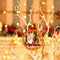 Decorative Wooden Santa Scene Ornament Yeouu