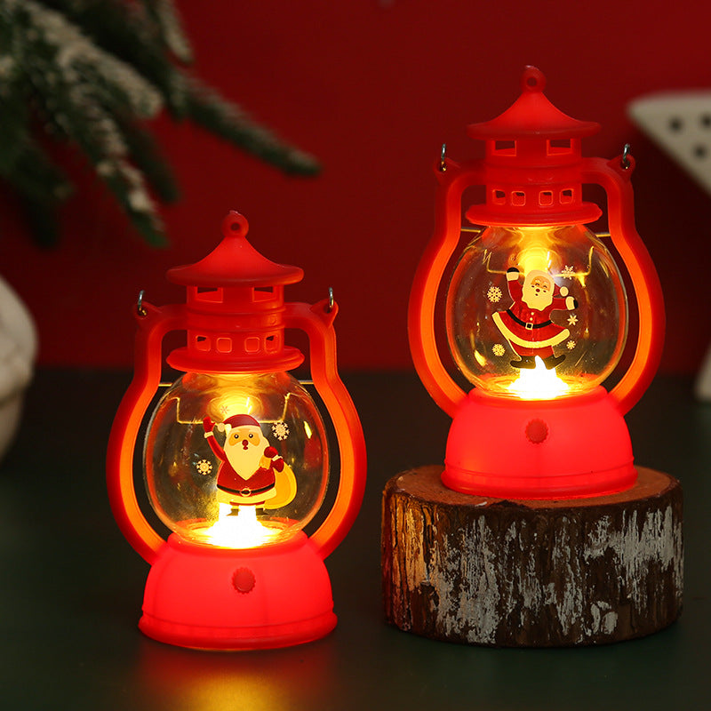 Decorative Christmas lantern with Santa Claus motif Yeouu