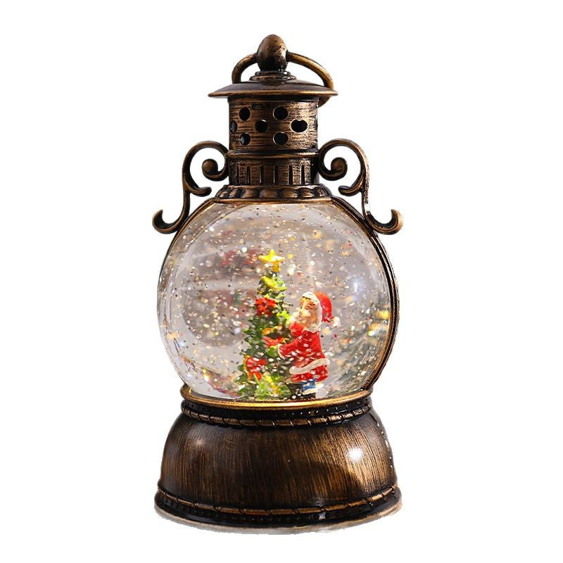 Nostalgic Christmas lantern with snow globe Yeouu