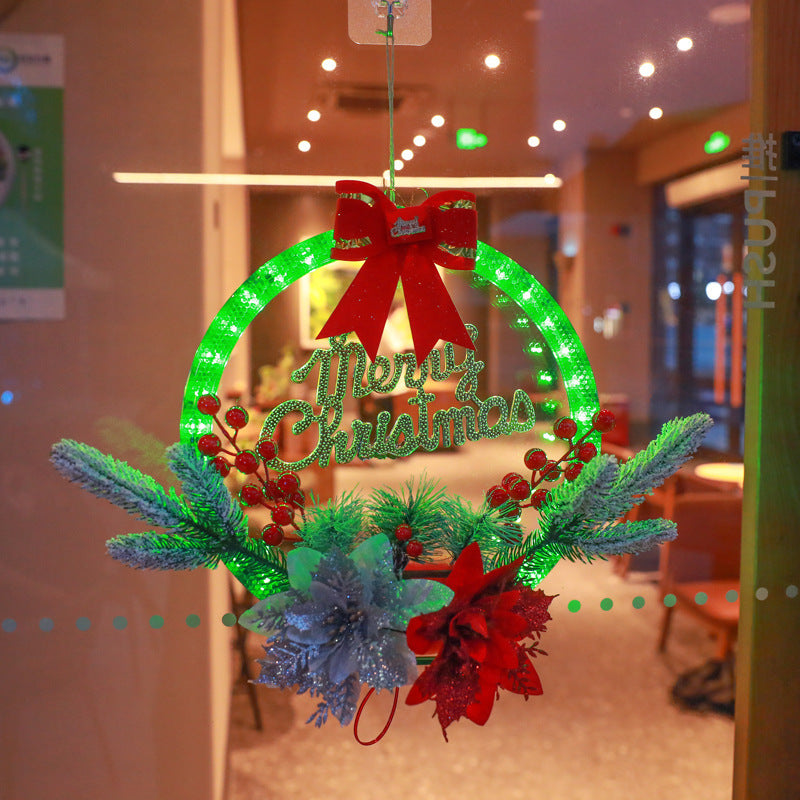 Illuminated Christmas Wreath Yeouu