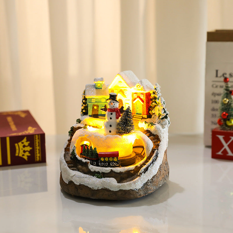 LED Illuminated Christmas Village Scene Yeouu
