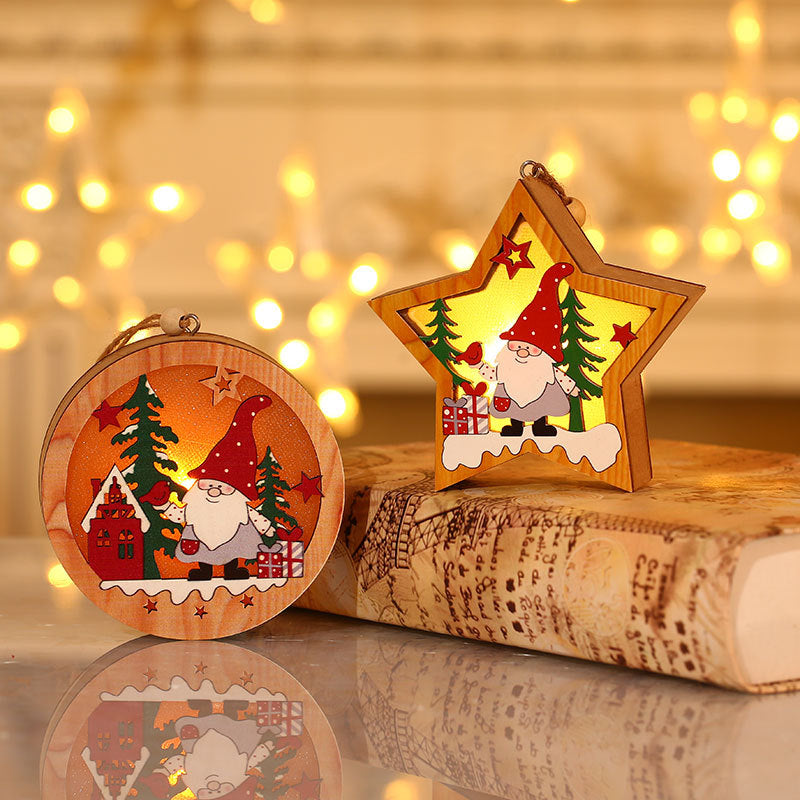 Festive Wooden Christmas Ornament Yeouu