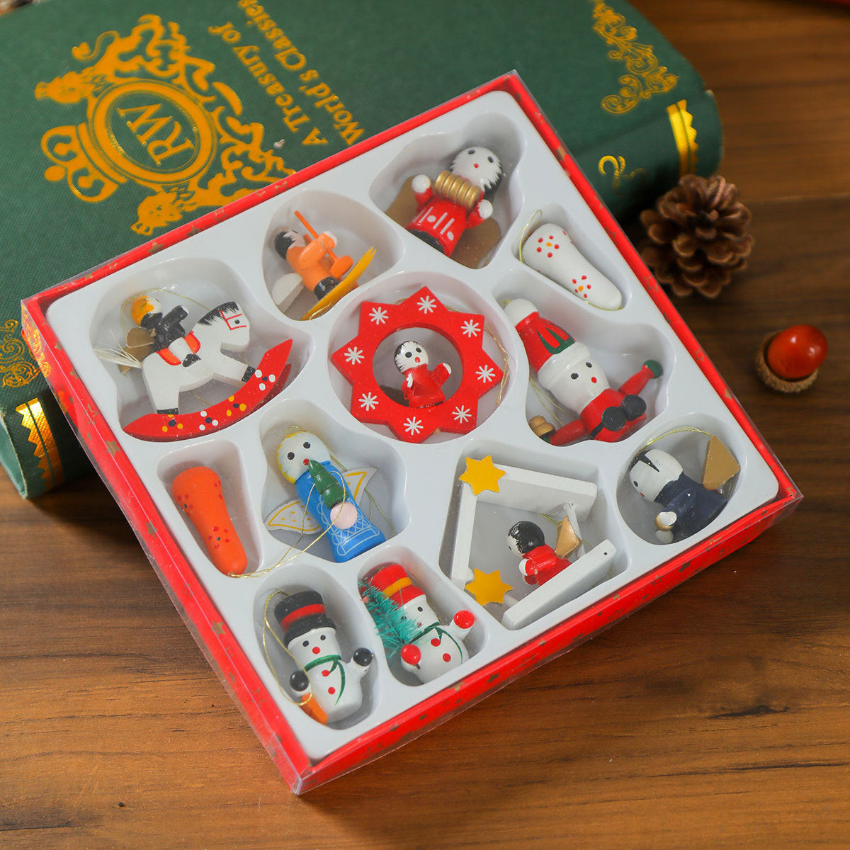 Decorative Christmas Train Figurines Yeouu