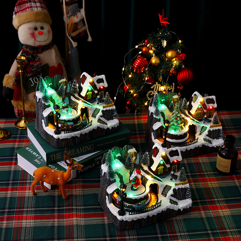 Christmas village with lights Yeouu