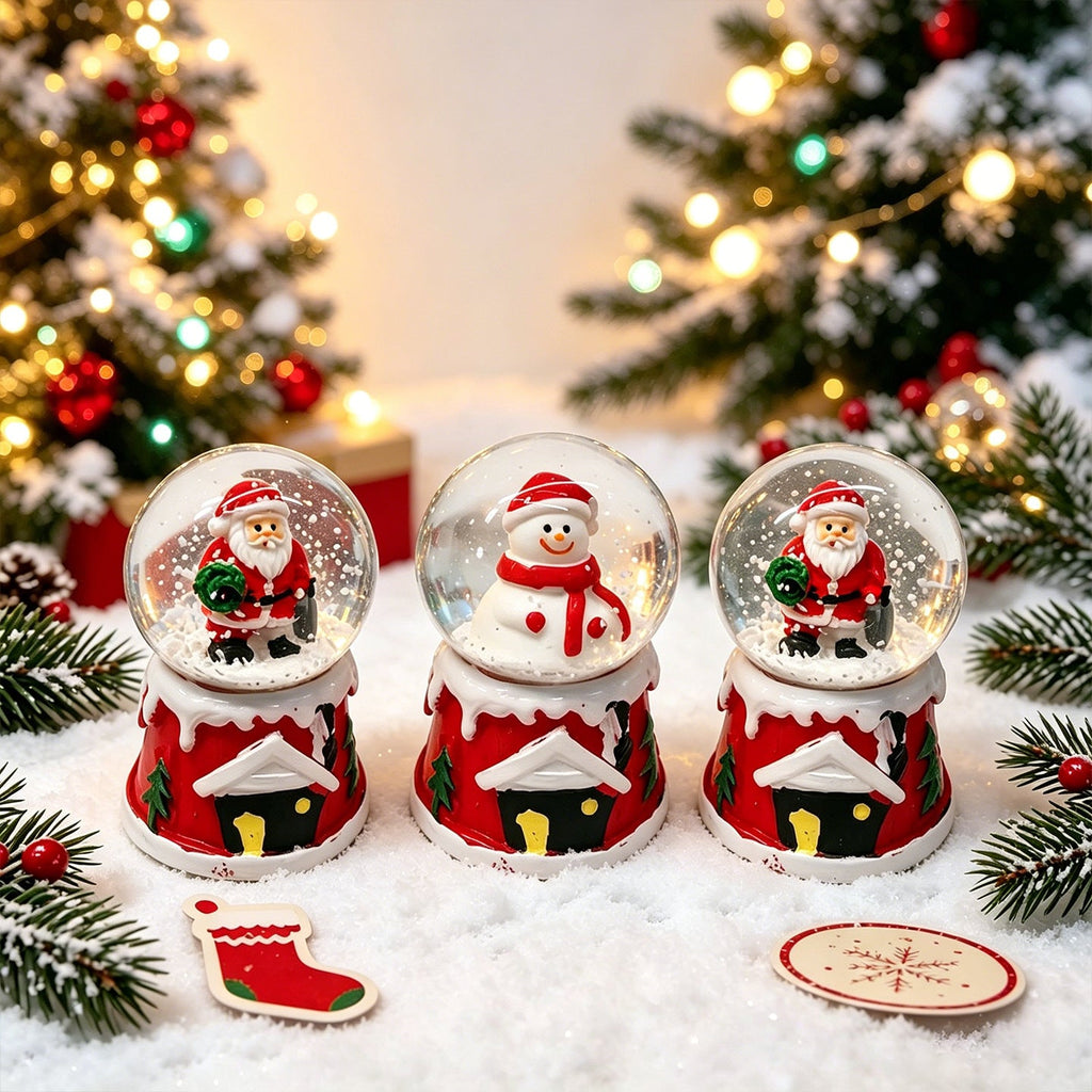 Magical Christmas Snow Globe Figures Yeouu
