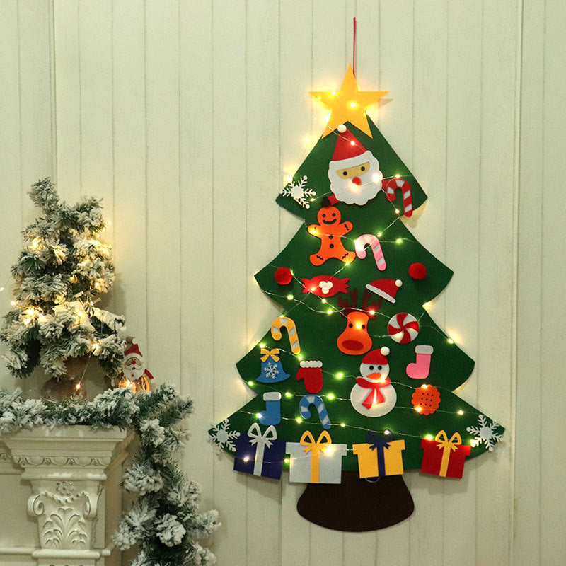 Decorative Felt Christmas Tree Wall Hanging Yeouu
