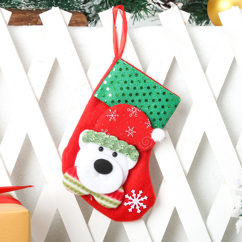 Christmas stocking with reindeer motif Yeouu