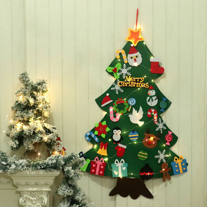 Decorative Felt Christmas Tree Wall Hanging Yeouu
