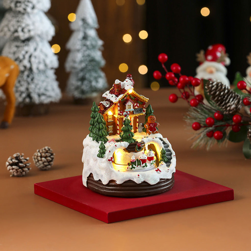 Decorative LED Christmas Village Figurine Yeouu