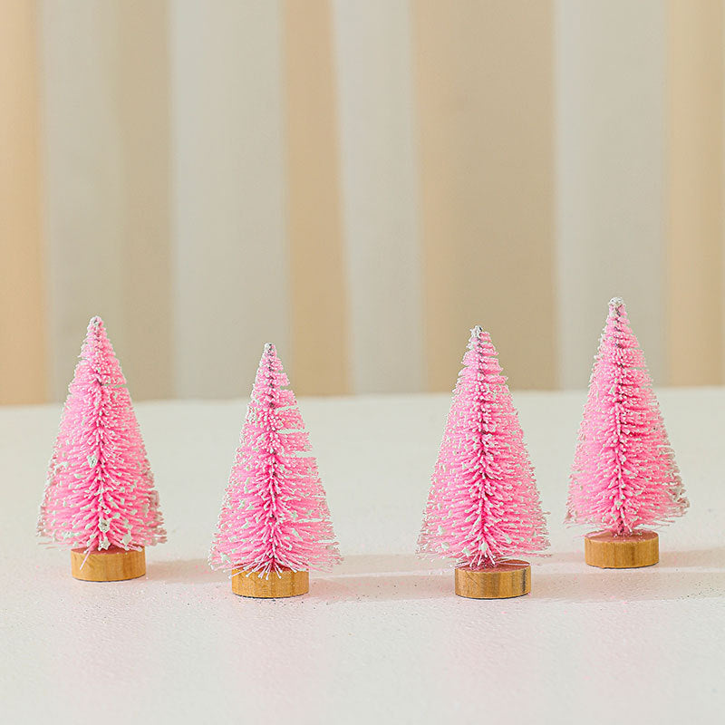 Decorative Miniature Christmas Tree Figurines Yeouu