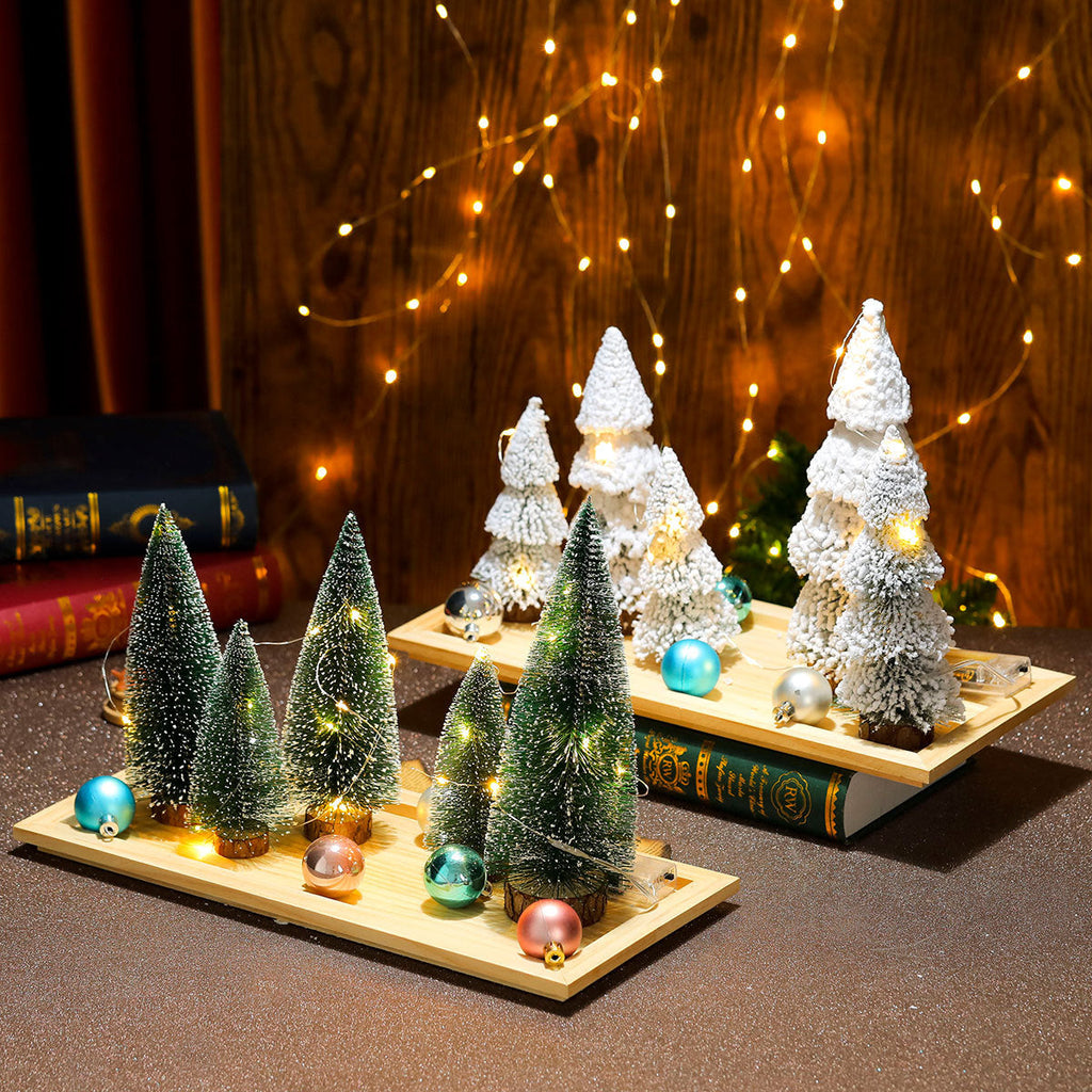 Decorative Miniature Christmas Tree Set Yeouu