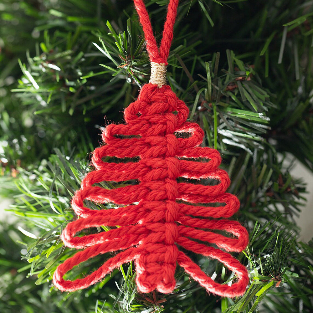 Macrame Christmas Tree Ornament Yeouu