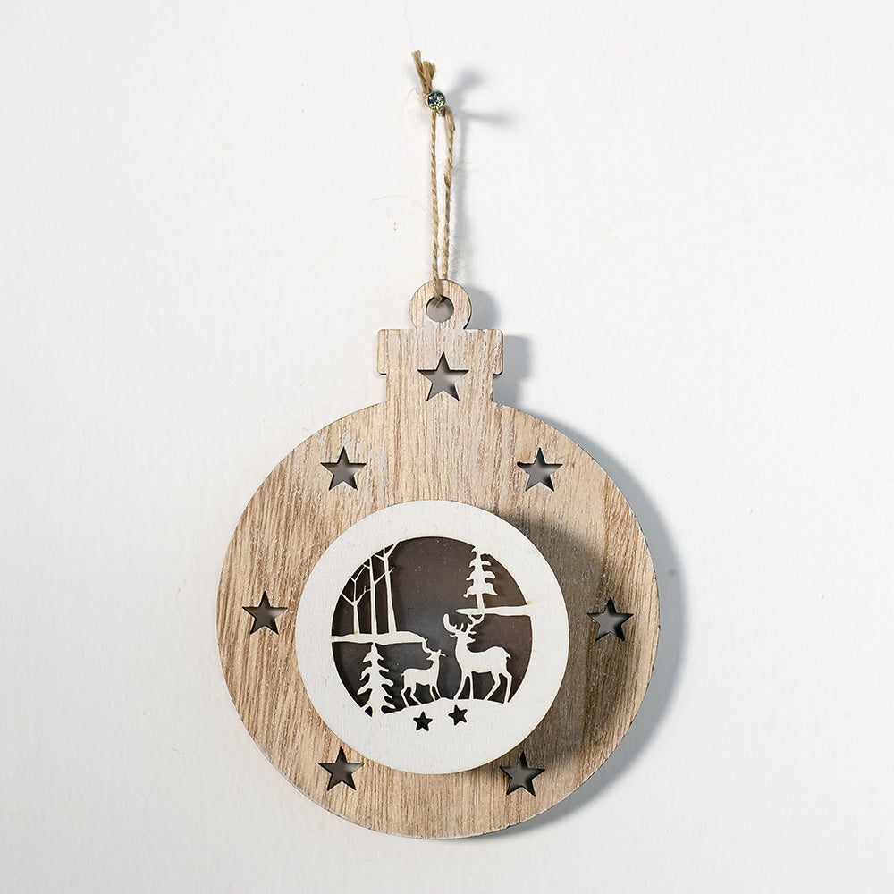 Decorative Wooden Christmas Ornament Yeouu