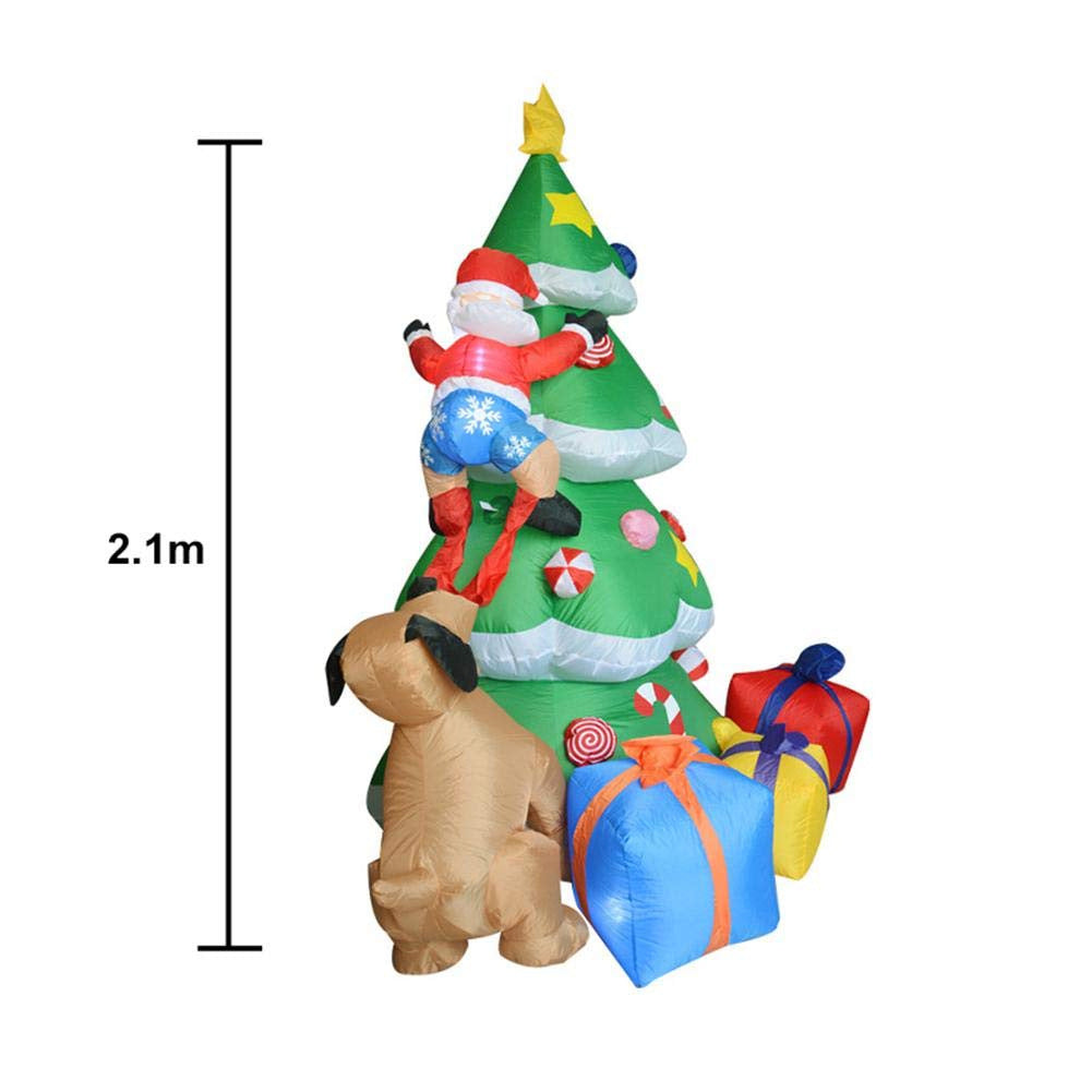 Inflatable Christmas tree with figures