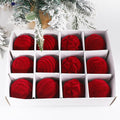 Yeouu | Flocking Christmas Ball 6cm12 Boxed Christmas Tree Velvet Ball Holiday Decorations