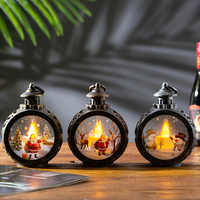 Decorative Christmas lantern with LED lighting