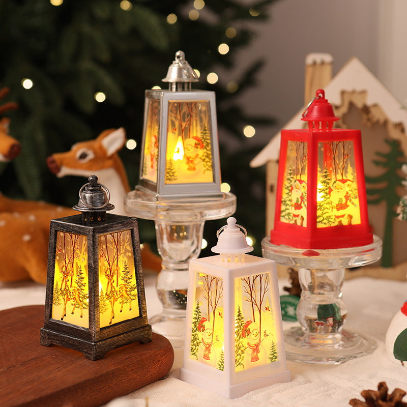 Decorative Christmas lantern with winter motifs Yeouu