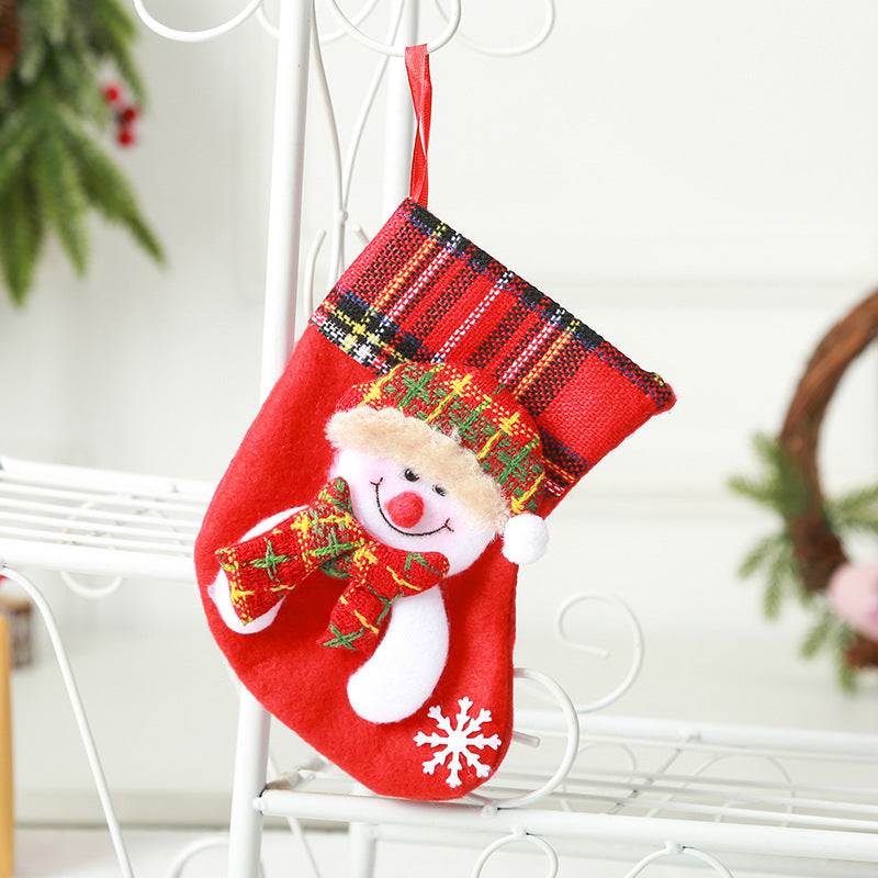 Festive Christmas stocking with reindeer motif Yeouu