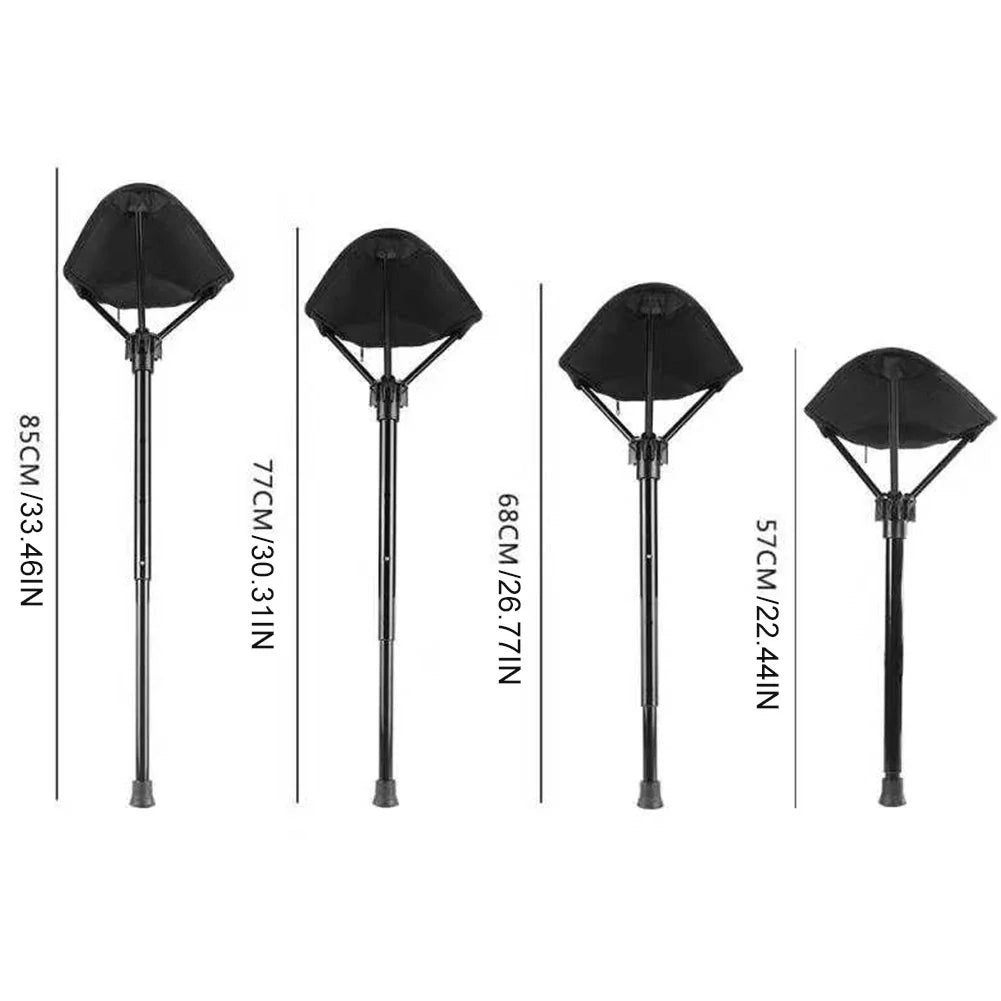 Yeouus | Adjustable Aluminum Alloy Folding Camping Stool 125kg Load Bearing for Hiking Travel