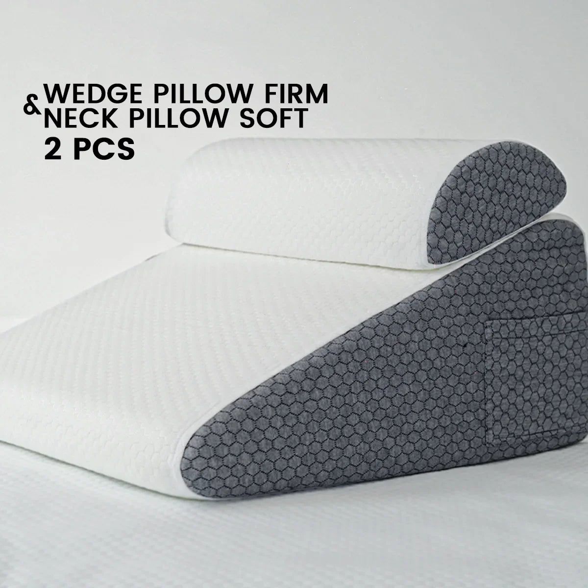 Memory Foam Wedge and Neck Pillow
