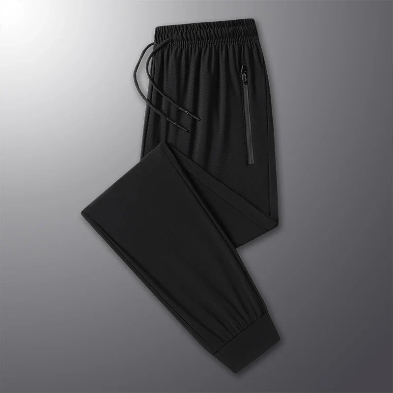 High Elastic Ice Silk Casual Pants
