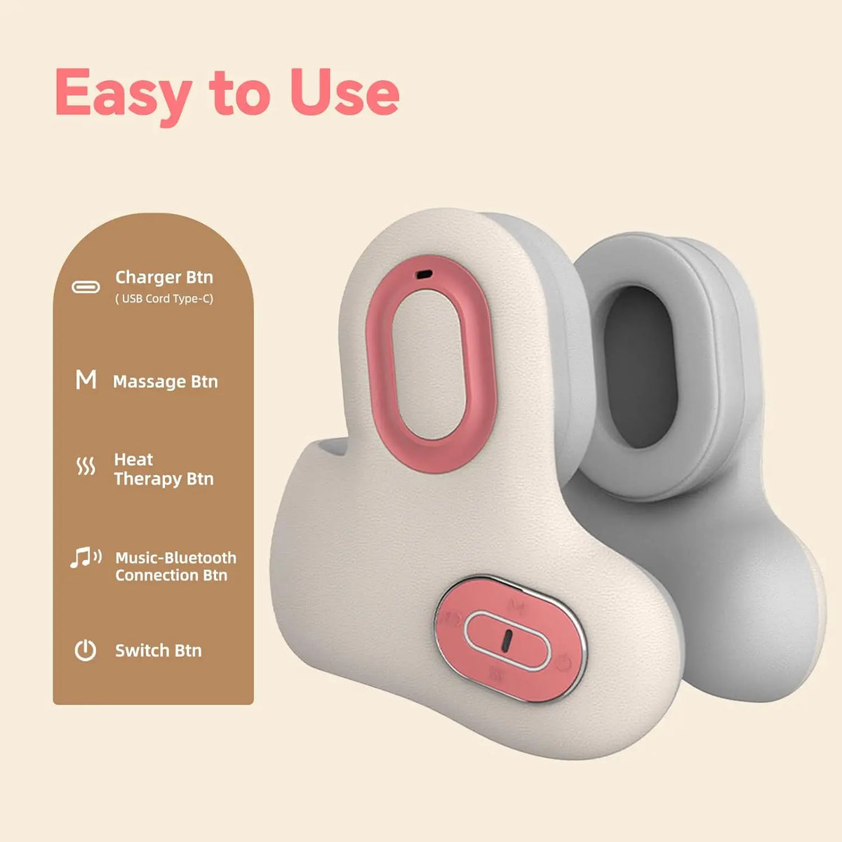 3 in 1 Headset with Neck Massager Pillow