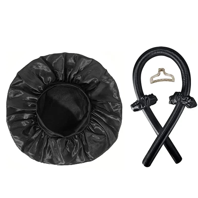 Heatless Hair Curler & Sleep Cap Set