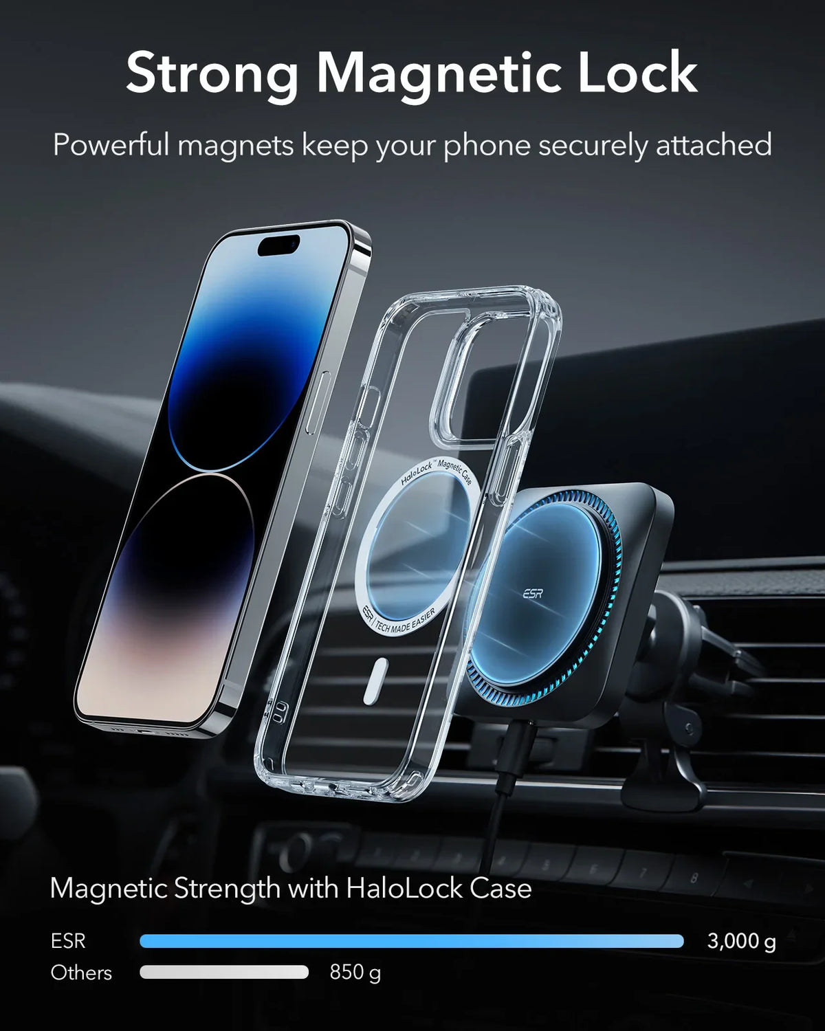 Car Air vent Magsafe Wireless Mobile Charger
