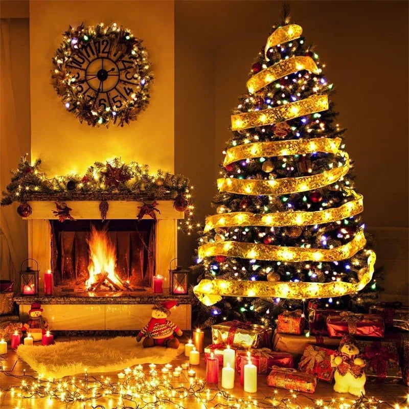 Christmas Ribbon Fairy Light For Decoration